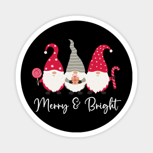 Merry And Bright Gnome Magnet